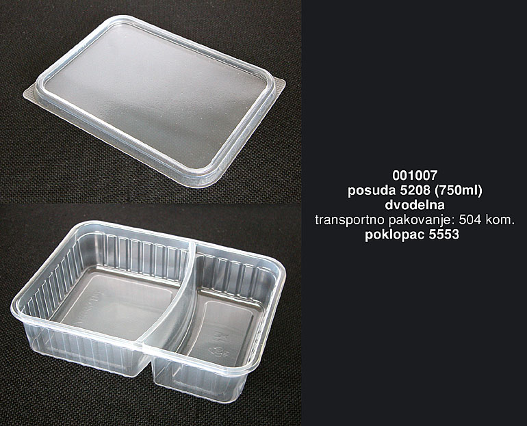 Bragio Plastics - Plastic plate 5208 (750ml) (two parts)